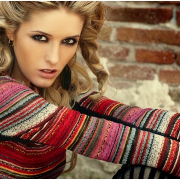 Anthropologie Aldomartins Button Down Cardigan Sweater, Size 10, Leather Accents - Picture 2 of 13